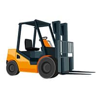 A counterbalance forklift