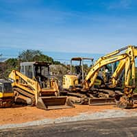 Heavy equipment digging