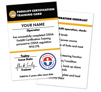 Curso de Certificación de Montacargas de OSHA 100% Online